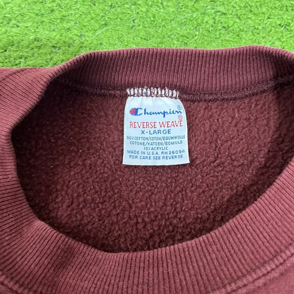 Vintage‎ Champion Reverse Weave Sweatshirt XL Harvard Crewneck Sweater Crimson